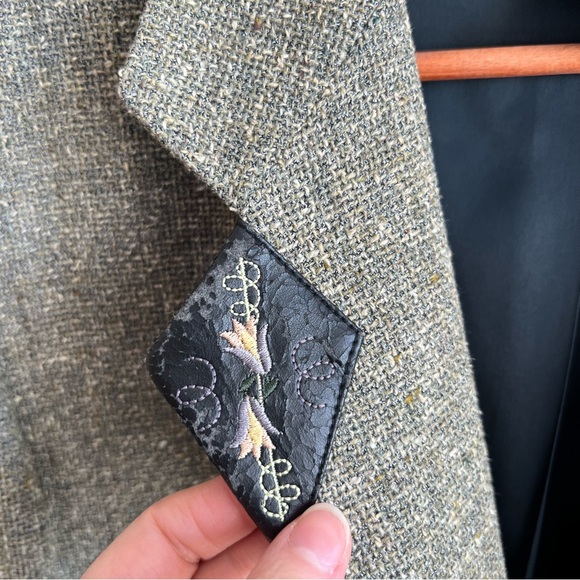 Vintage Klein Petit Paris Blazer Size 10 Wool Cotton Blend - Picture 6 of 13